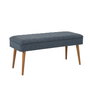 Hanah Home Form - 1048 Conjunto Muebles Recibidor Zapatero Banco Almacenamiento Tablero Melamina Patas Madera Sonomo Azul Oscuro